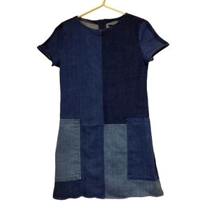 J Brand Luna Rosemary patchwork denim shift dress